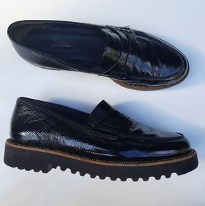 Paul Green platform patent leather loafers